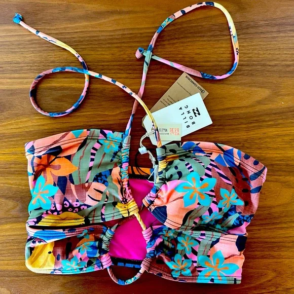 Billabong Tropical Floral Bikini Top - Picture 1 of 7